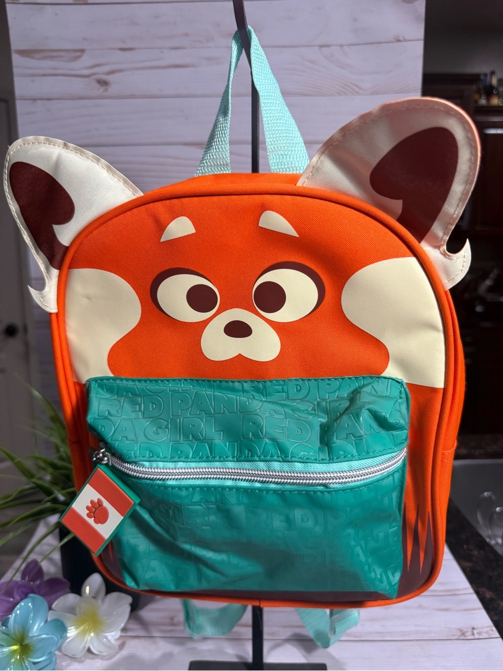 Bioworld Disney Pixar Turning Red Panda Mei Mini Backpack Orange Teal Pockets